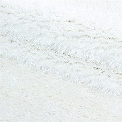 Yuvarlak yumuşak parlak dokuma düz Shaggy Halı 5 cm hav pastel Beyaz